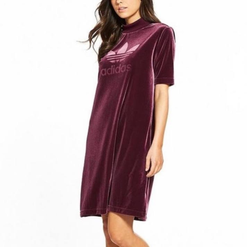 Adidas Originals Velvet Dress Worn 1x